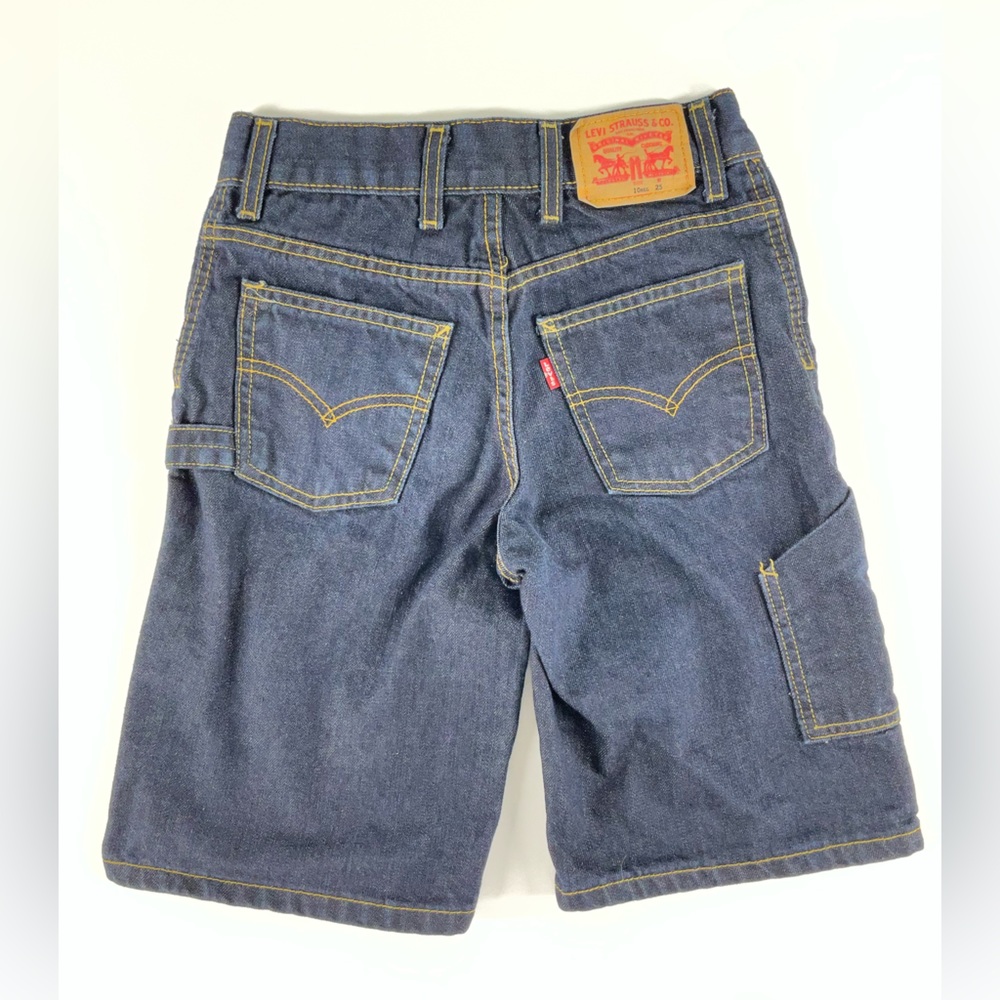 Levi's Dark Blue 6 Pocket Boys Carpenter Utility Denim Jean Shorts Size‎ 10 - Picture 2 of 10